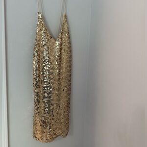 Gold Sequin Dress